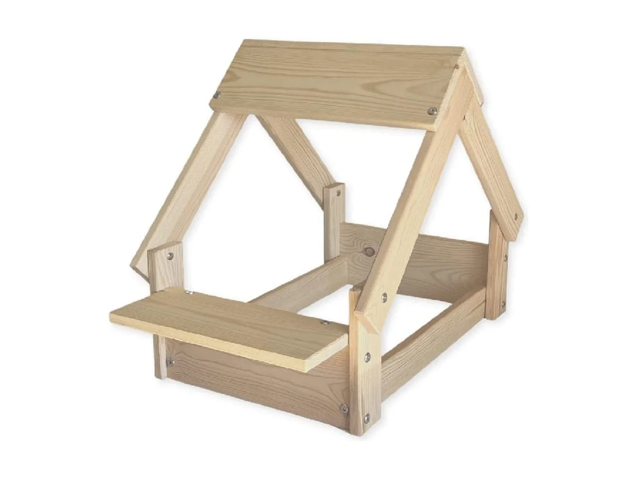 Caseta para Perro de Interior/Exterior color Natural - Cama con Estructura de Madera Natural FSC, 76x44x55cm