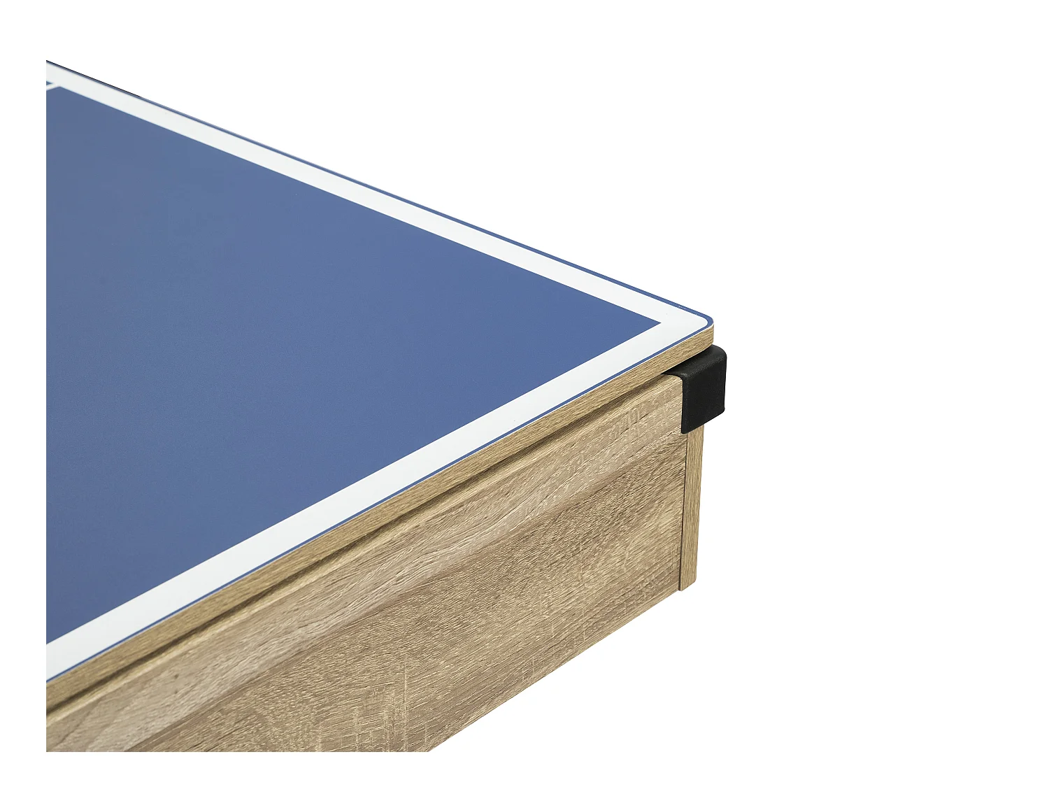 Tavolo trasformabile Biliardo e Ping pong Naturale chiaro e Nero L213,4 x P111,8 x H78,5 cm - MELIAN