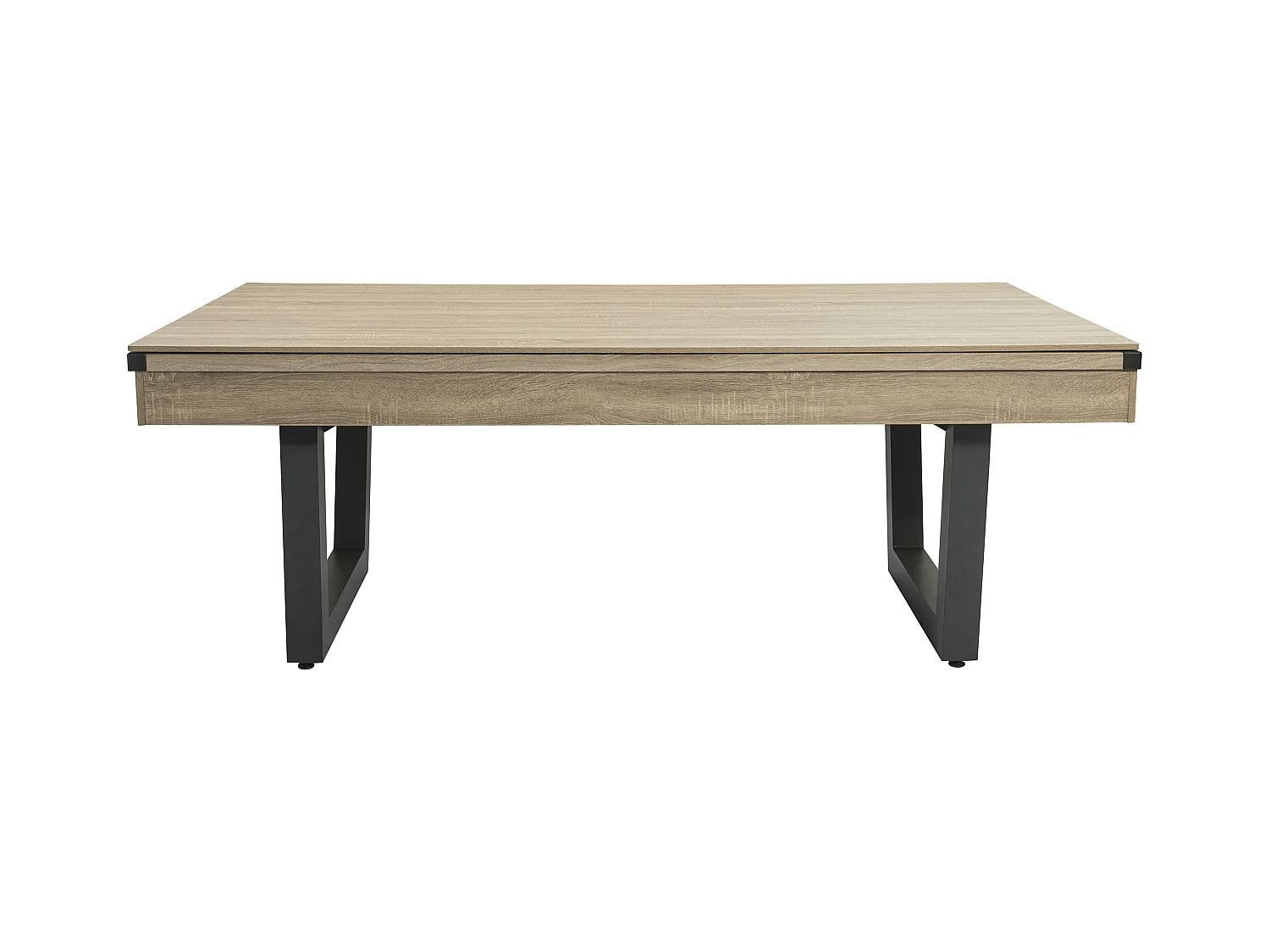 Tavolo trasformabile Biliardo e Ping pong Naturale chiaro e Nero L213,4 x P111,8 x H78,5 cm - MELIAN