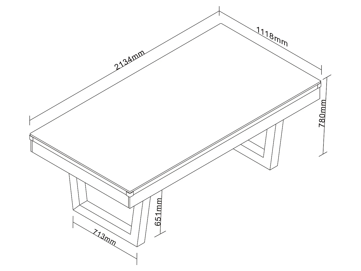 Multifunktionstisch - Billard & Tischtennis - 213,4 x 111,8 x 78,5 cm - Holzfarben hell & Schwarz - MELIAN