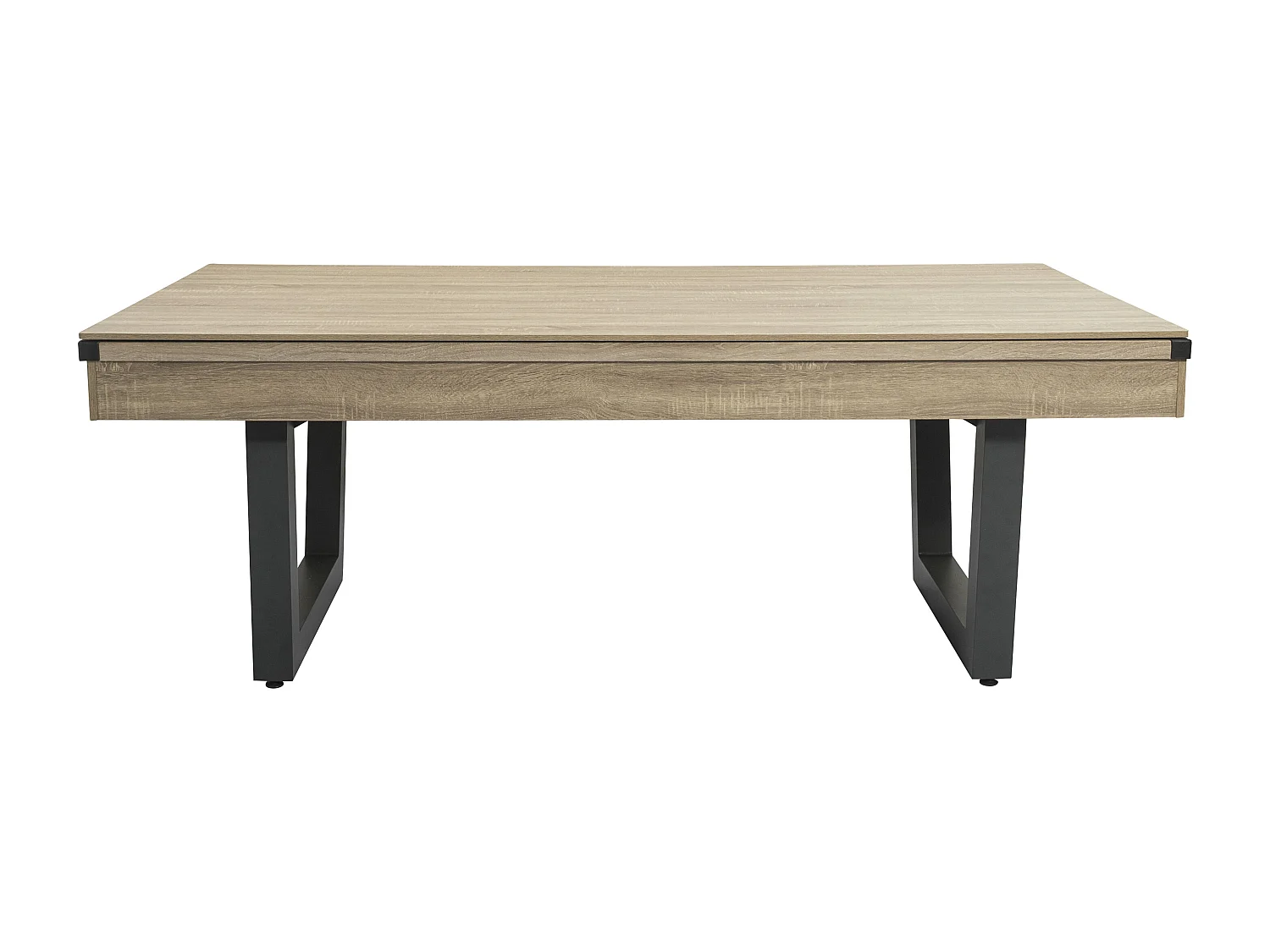 Transformeerbare tafel - Biljart & pingpong - Licht naturelkleurig en zwart - L213,4 x B111,8 x H78,5 cm - MELIAN