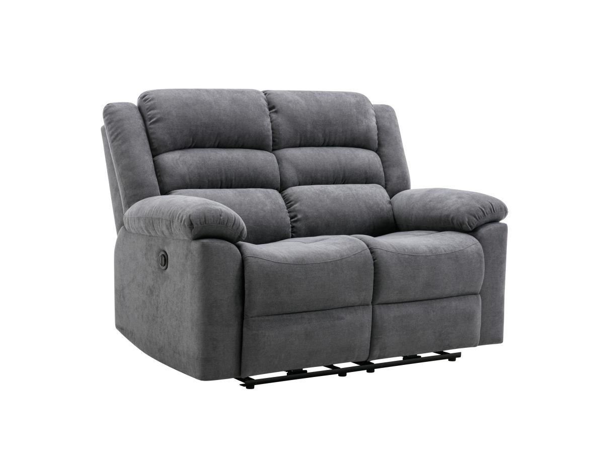 Relaxsofa 2-Sitzer elektrisch - Stoff - Grau - BUROLO günstig online kaufen