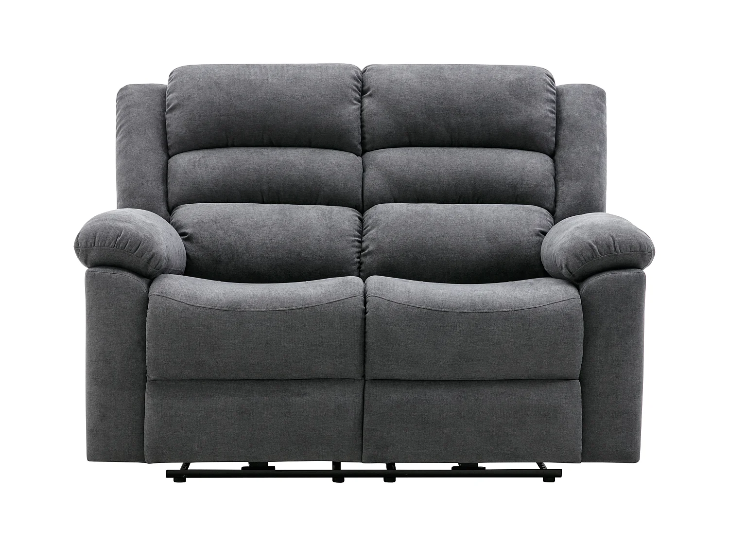 Relaxsofa 2-Sitzer elektrisch - Stoff - Grau - BUROLO