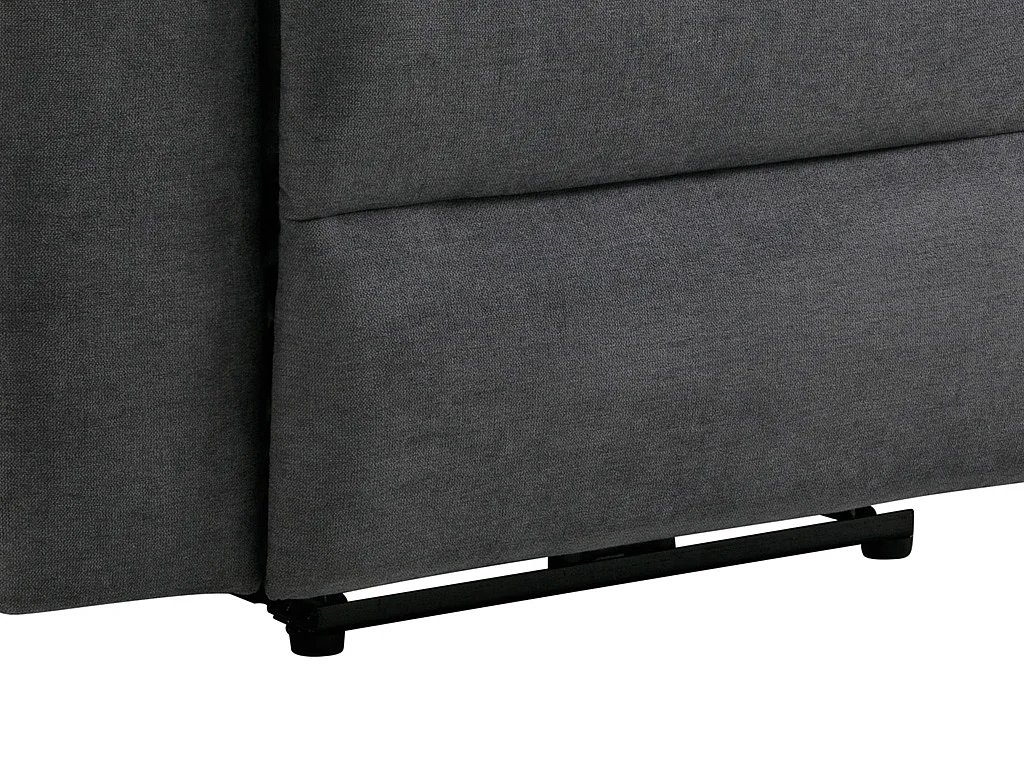 Elektrische tweezits-relaxbank van grijze stoffen bekleding BUROLO