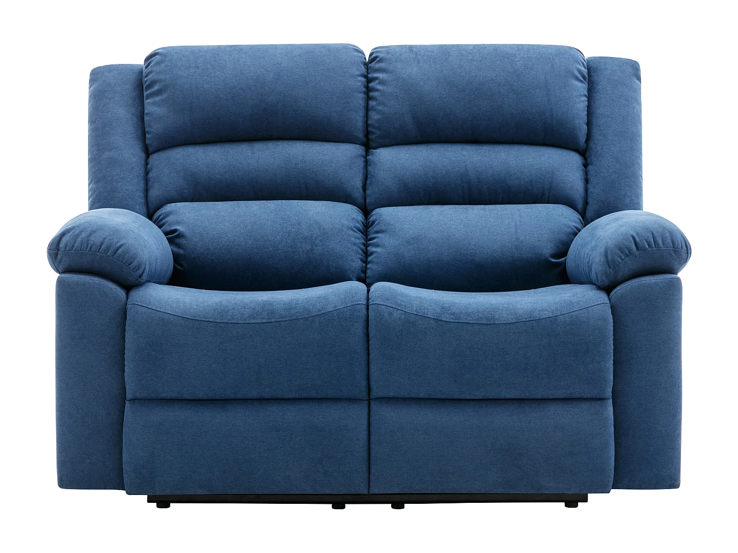 2-personers elektrisk recliner sofa i blåt stof BUROLO