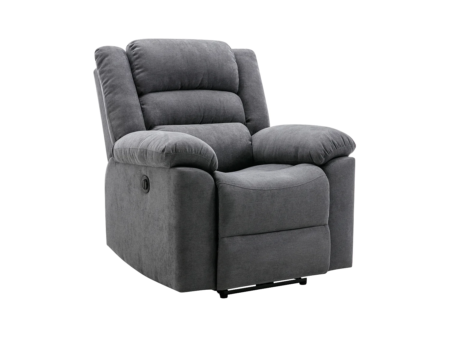 Elektrische relaxfauteuil van grijze stoffen bekleding BUROLO