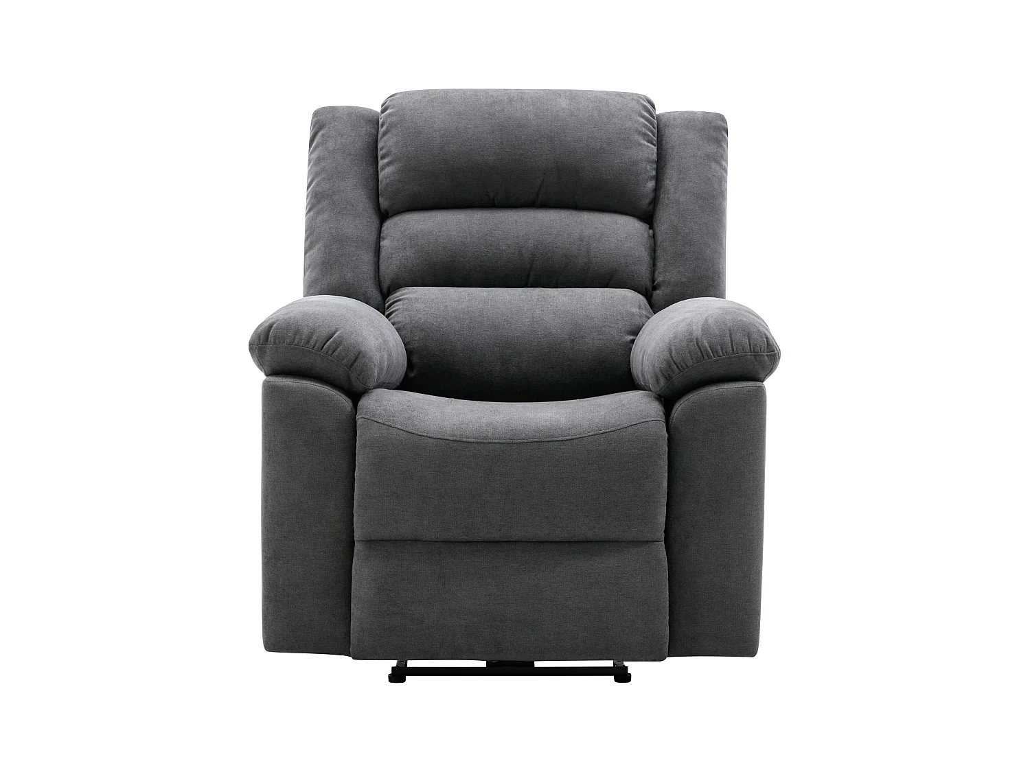 Elektrische relaxfauteuil van grijze stoffen bekleding BUROLO