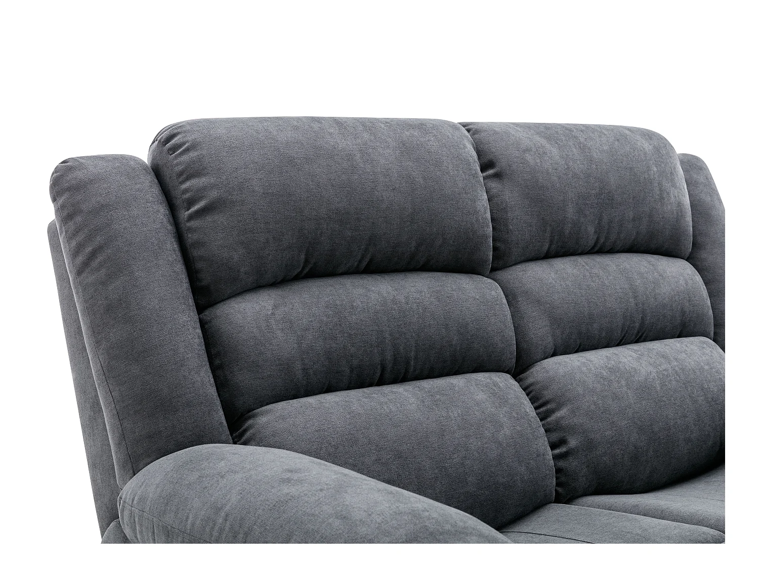 Elektrische relaxfauteuil van grijze stoffen bekleding BUROLO