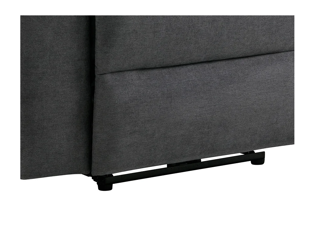 Elektrische relaxfauteuil van grijze stoffen bekleding BUROLO