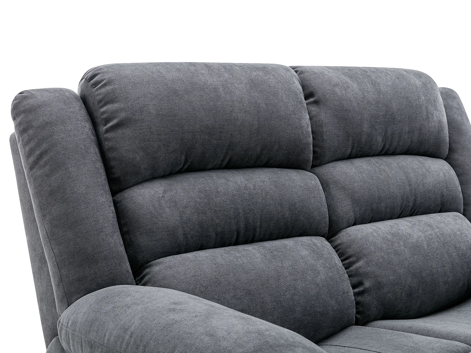 Fauteuil relax électrique en tissu gris BUROLO