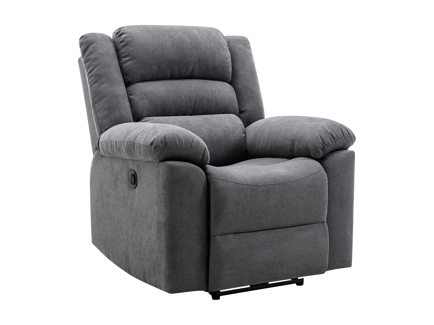 Fauteuil relax électrique en tissu gris BUROLO