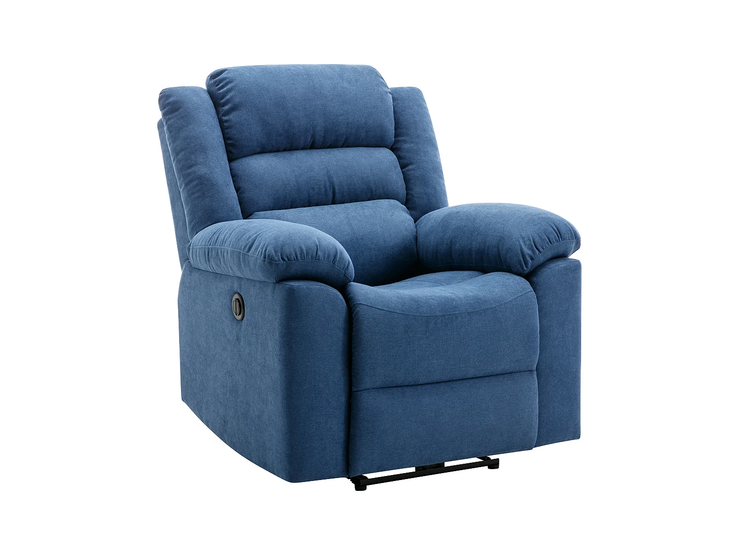 Relaxsessel elektrisch - Stoff - Blau - BUROLO