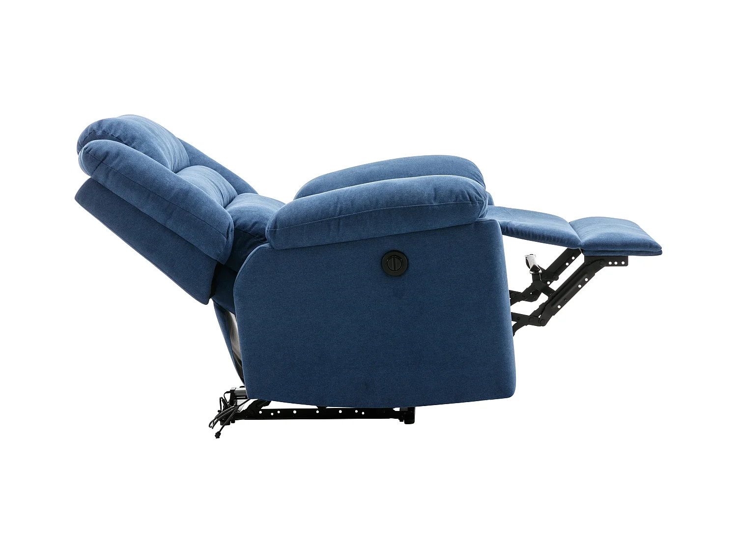 Relaxsessel elektrisch - Stoff - Blau - BUROLO
