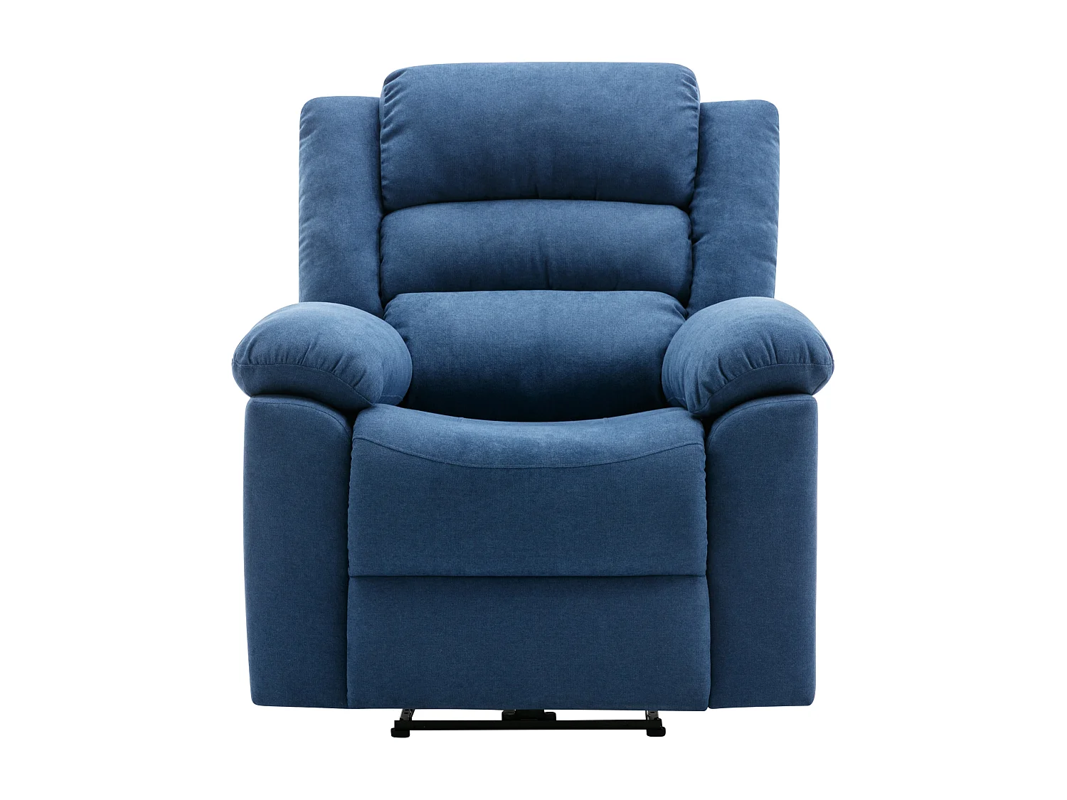 Elektrisk vilofåtölj i blått tyg BUROLO