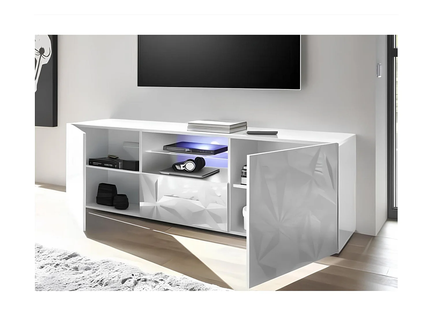 Salon complet Luther 3 éléments blanc