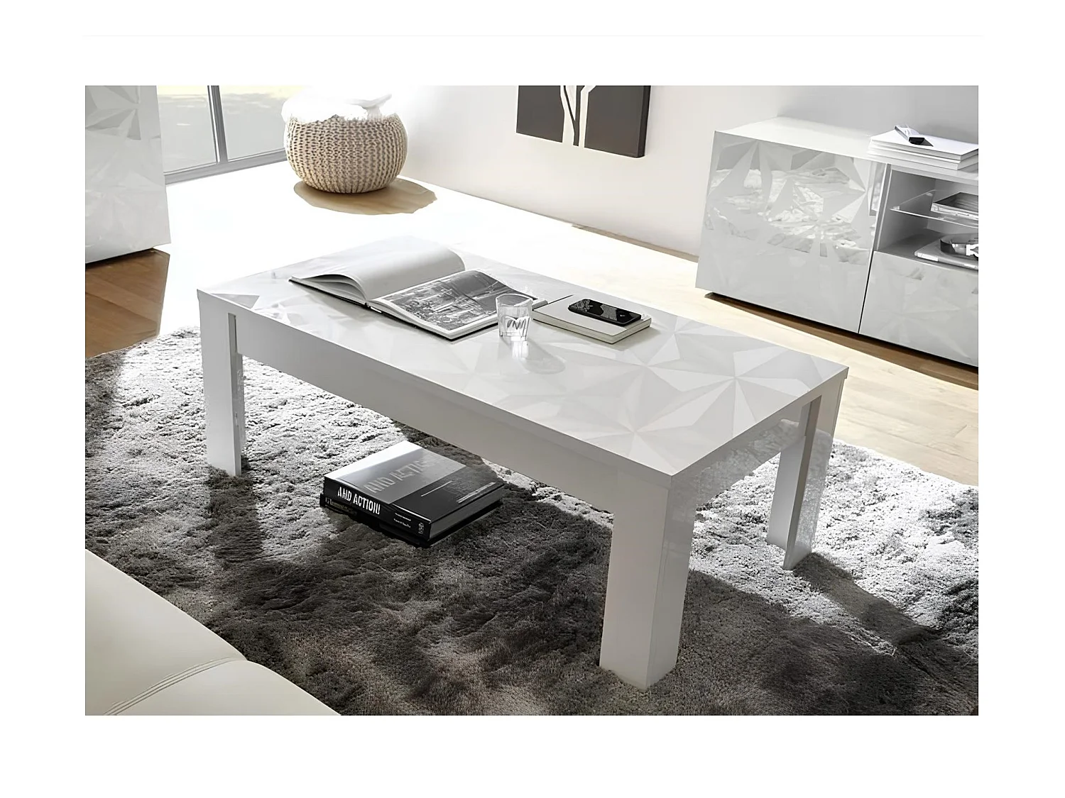 Salon complet Luther 3 éléments blanc