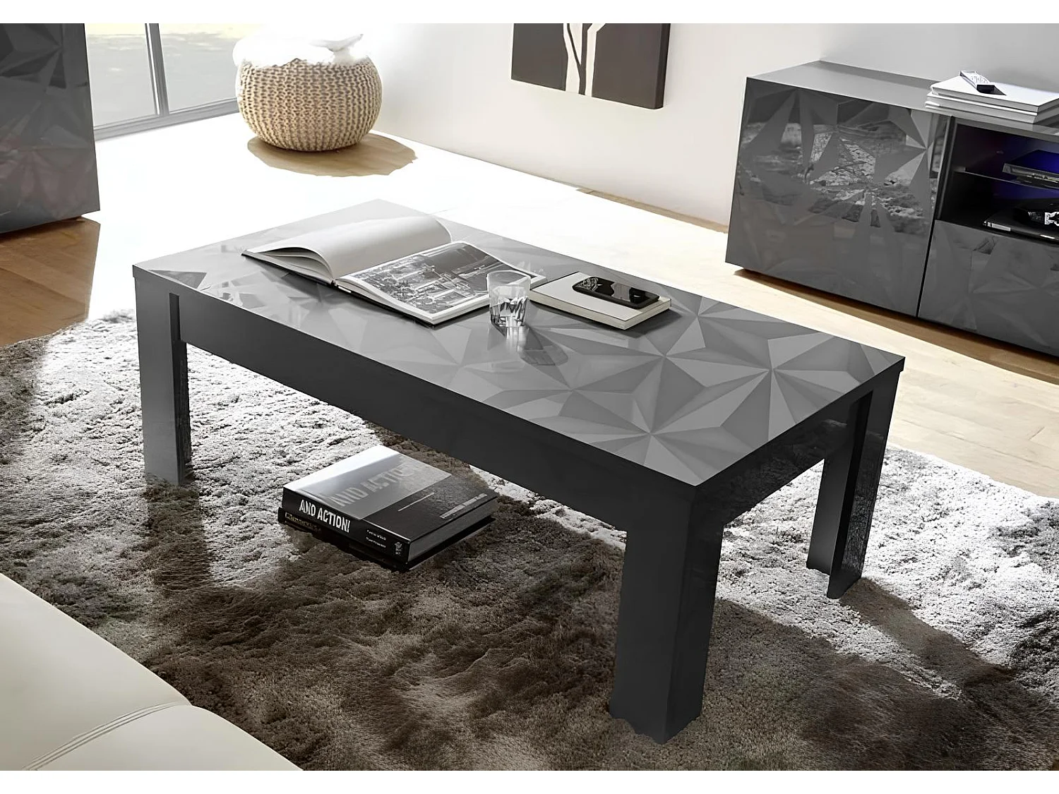 Salon complet Luther 3 éléments Anthracite