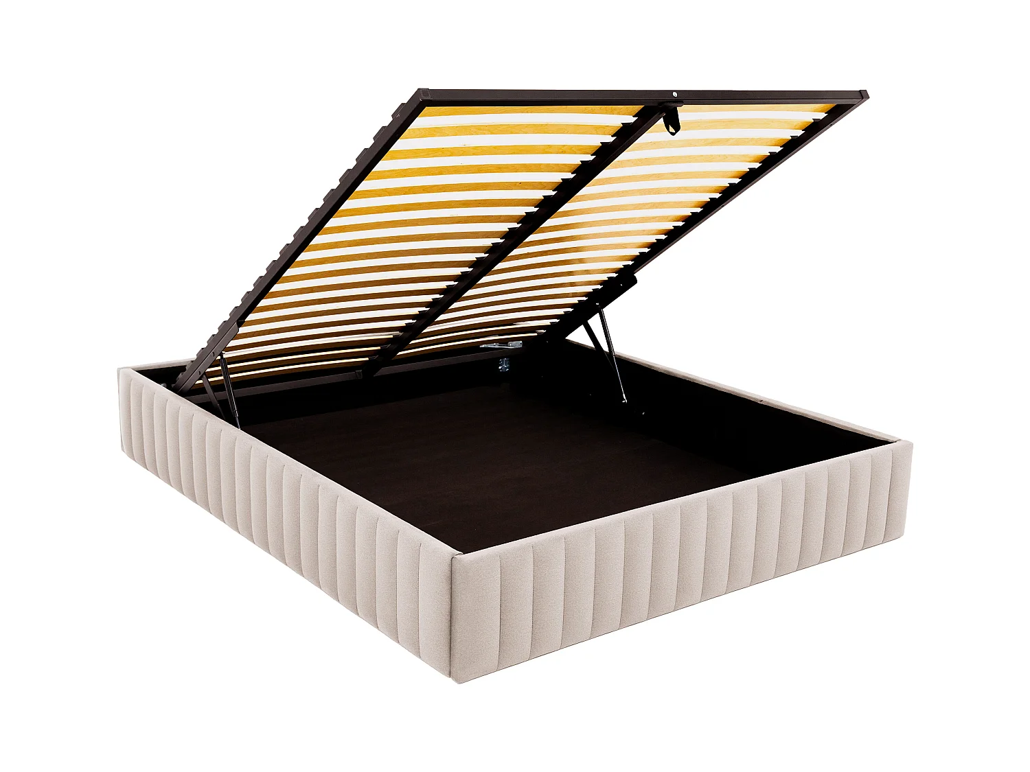 Sengekasse 140 x 190 cm i fløyel - Beige - SETHI fra YSMÉE