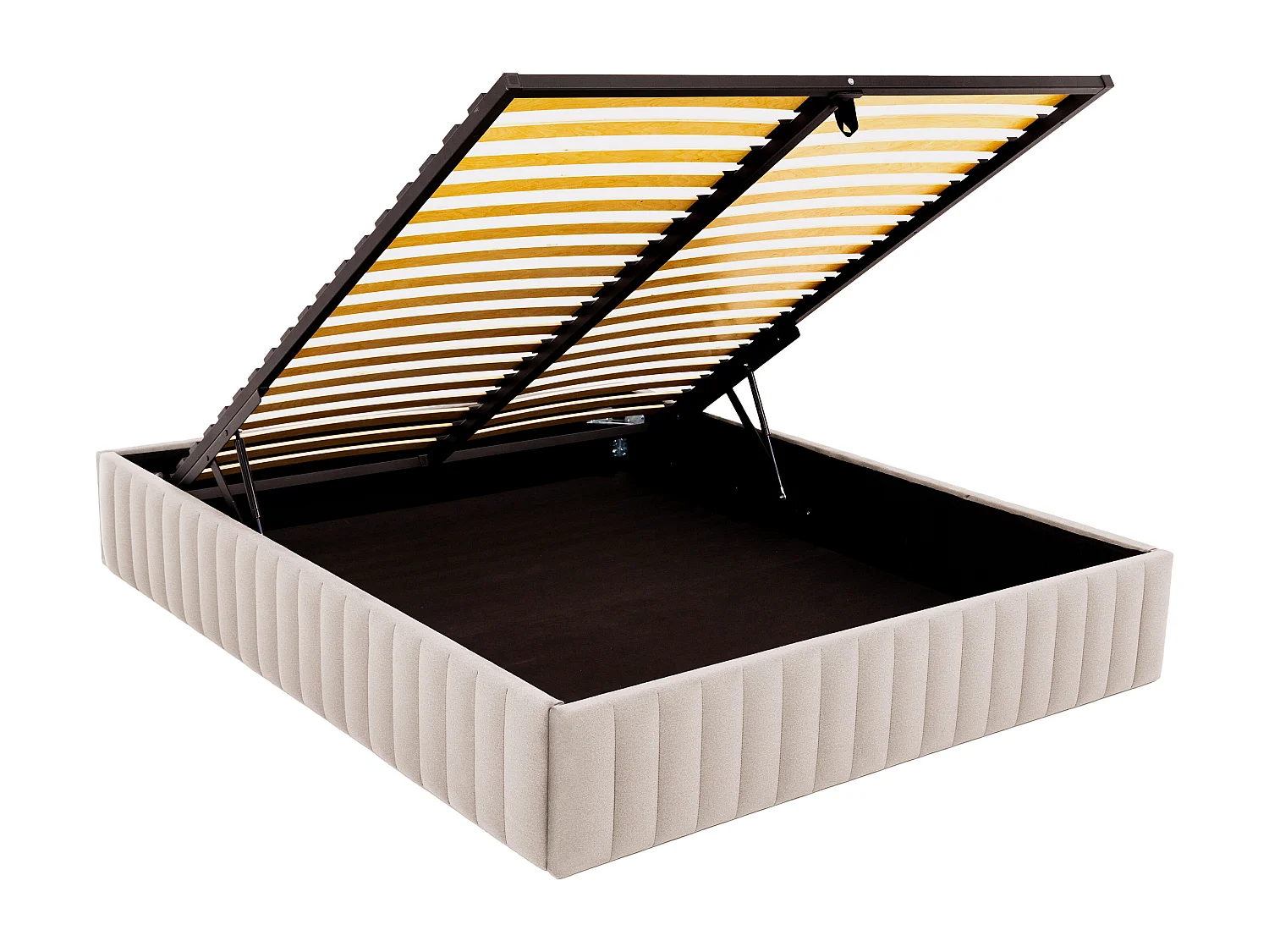 Bedbodem met opbergruimte 140 x 190 cm van beige velours - SETHI van YSMÉE