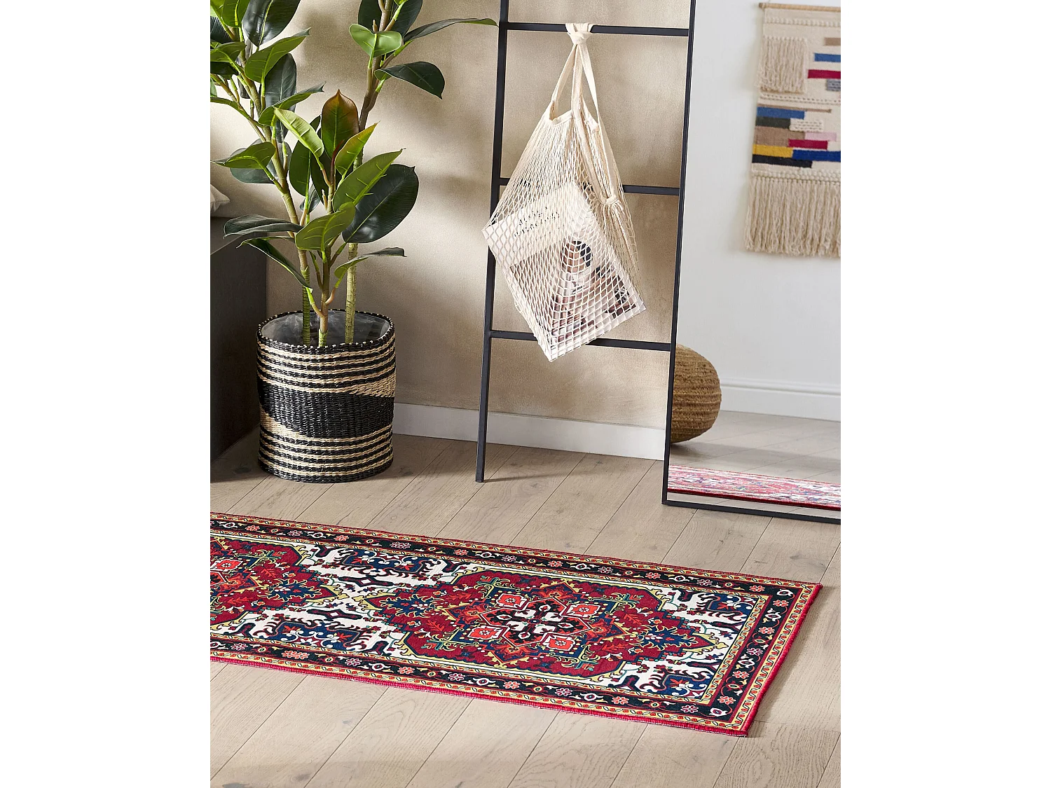 Vloerkleed vintage rood 60 x 200 cm COLACHEL