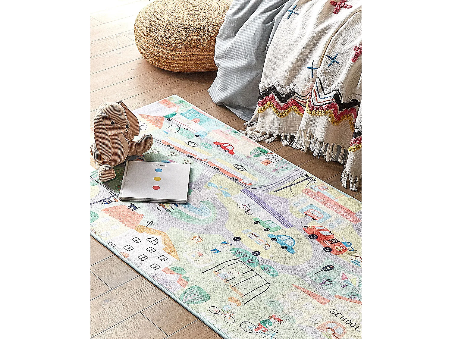 Tappeto per bambini cotone multicolore 80 x 150 cm KEMER