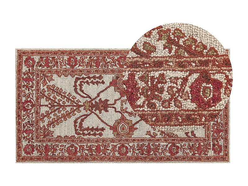 Tapis ADILCEVAZ Rouge 80 x 150 cm Laine