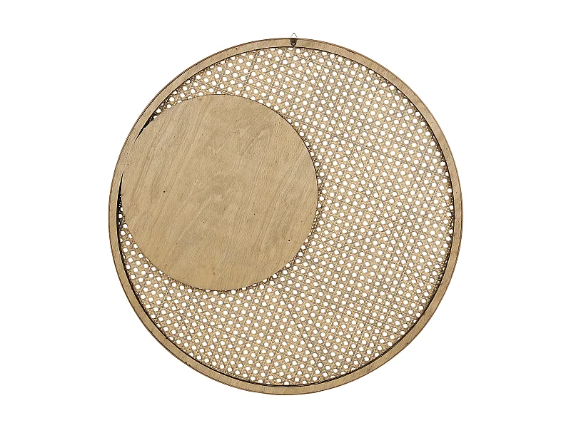 Lustro ścienne PALAU 60 cm 60 cm Rattan Naturalny