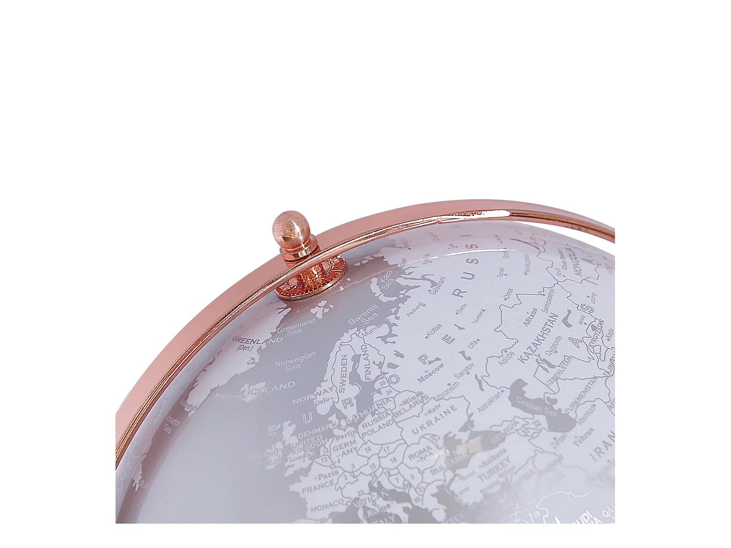 Mappamondo CABOT Argento 28 cm