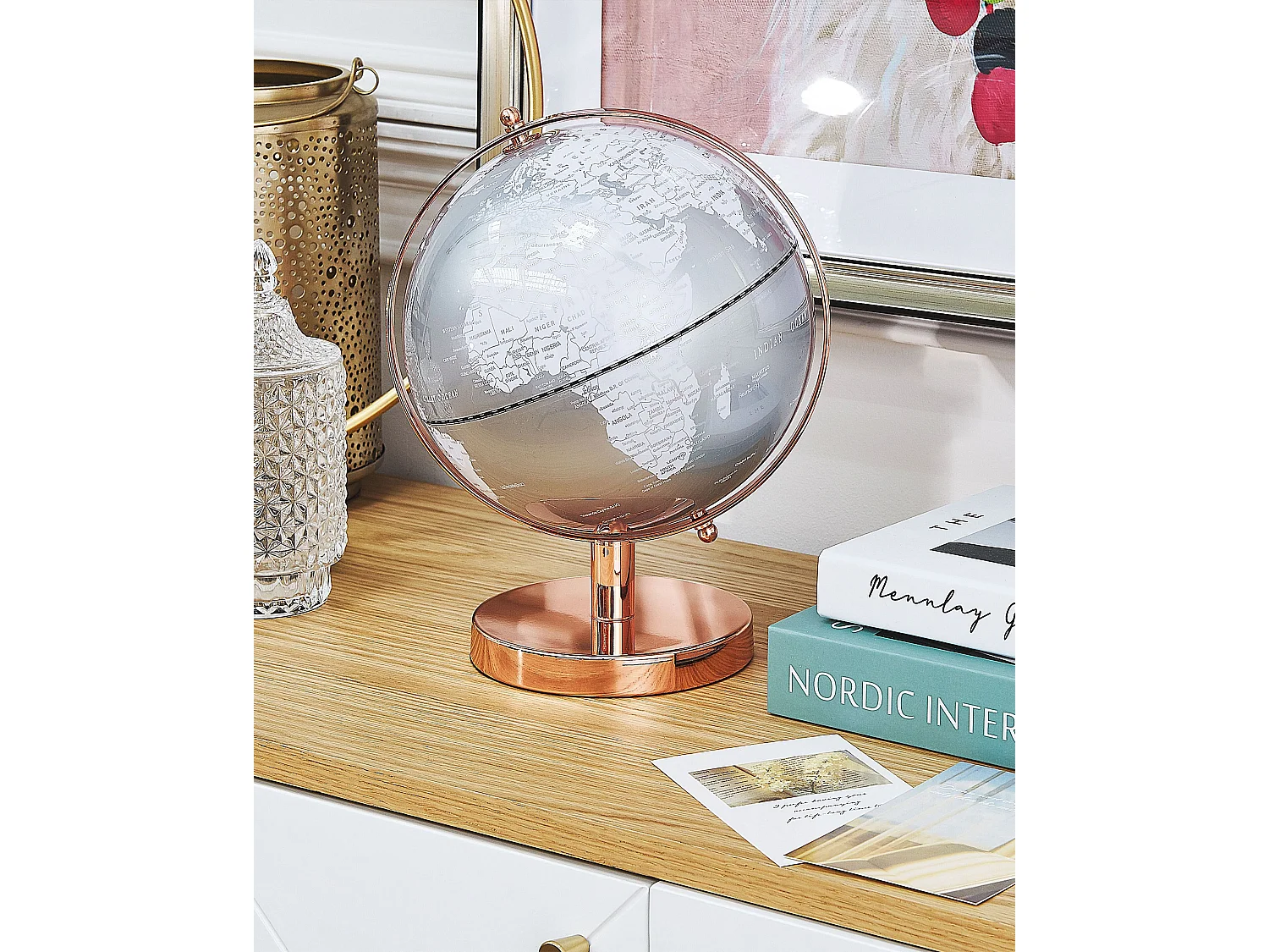 Globe CABOT Argenté 28 cm