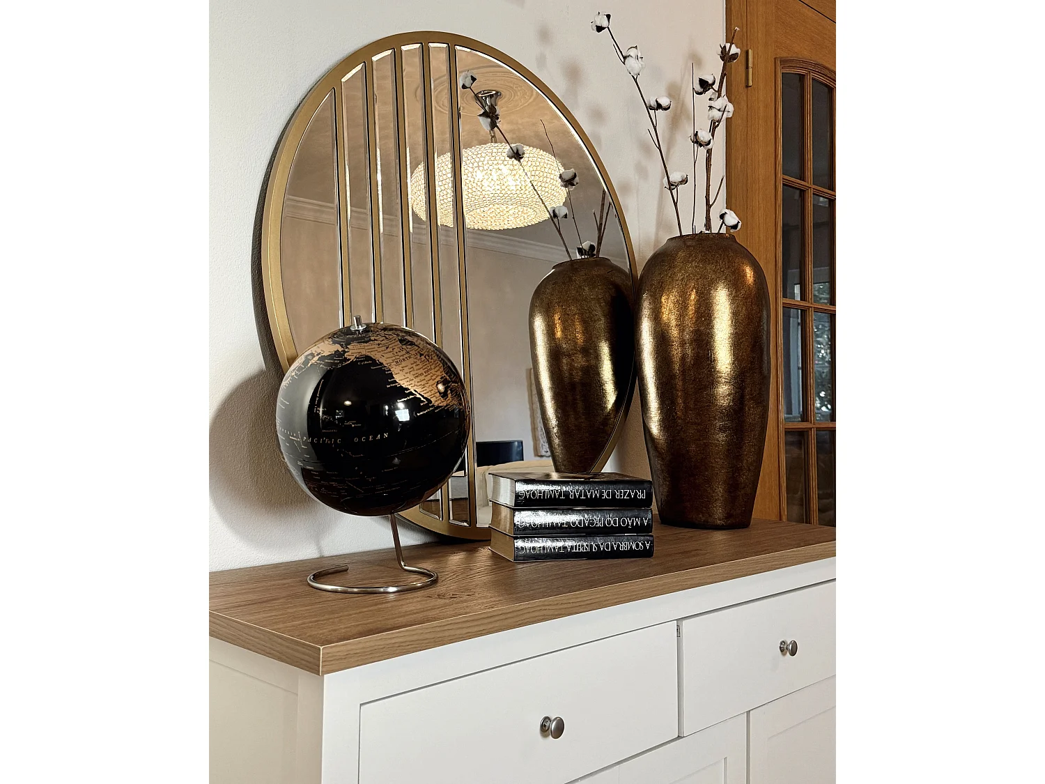 Wereldbol CARTIER Zwart 29 cm
