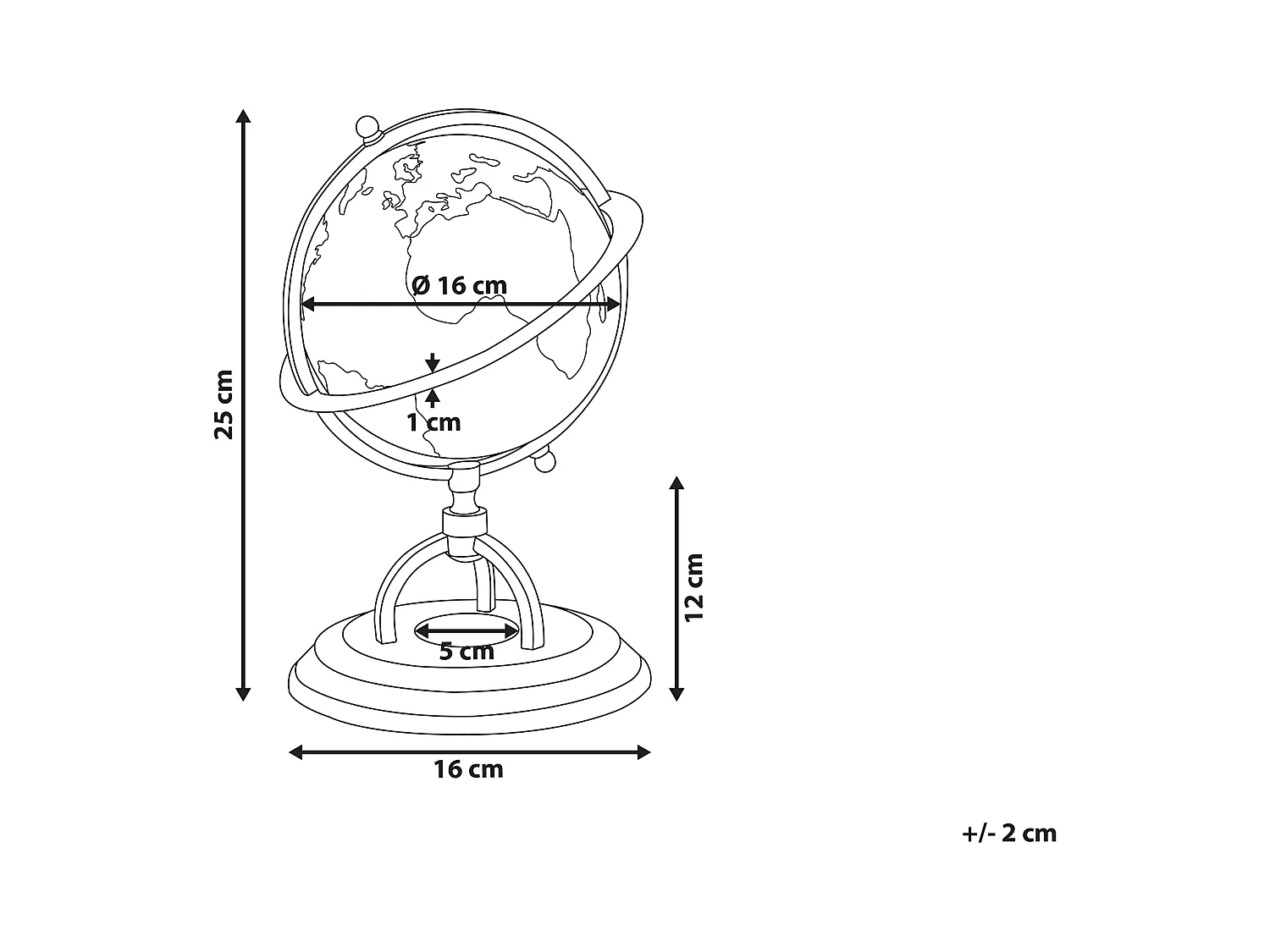 Globe PIZARRO Beige 25 cm