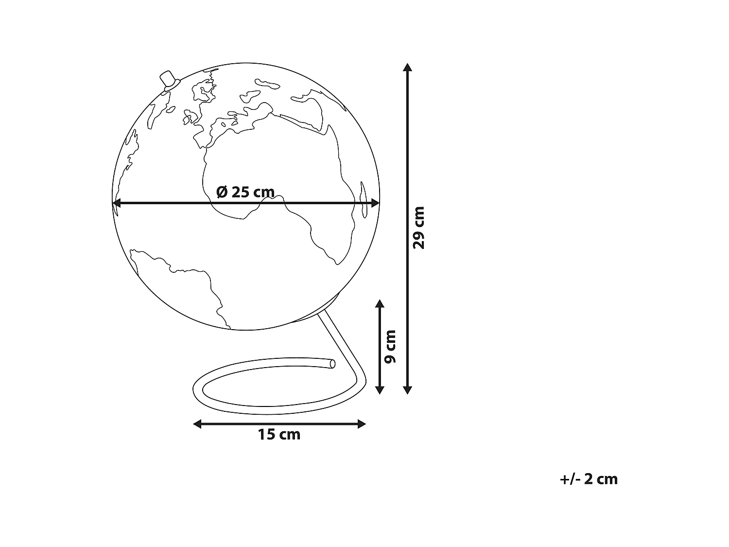 Wereldbol CARTIER Multicolor 29 cm