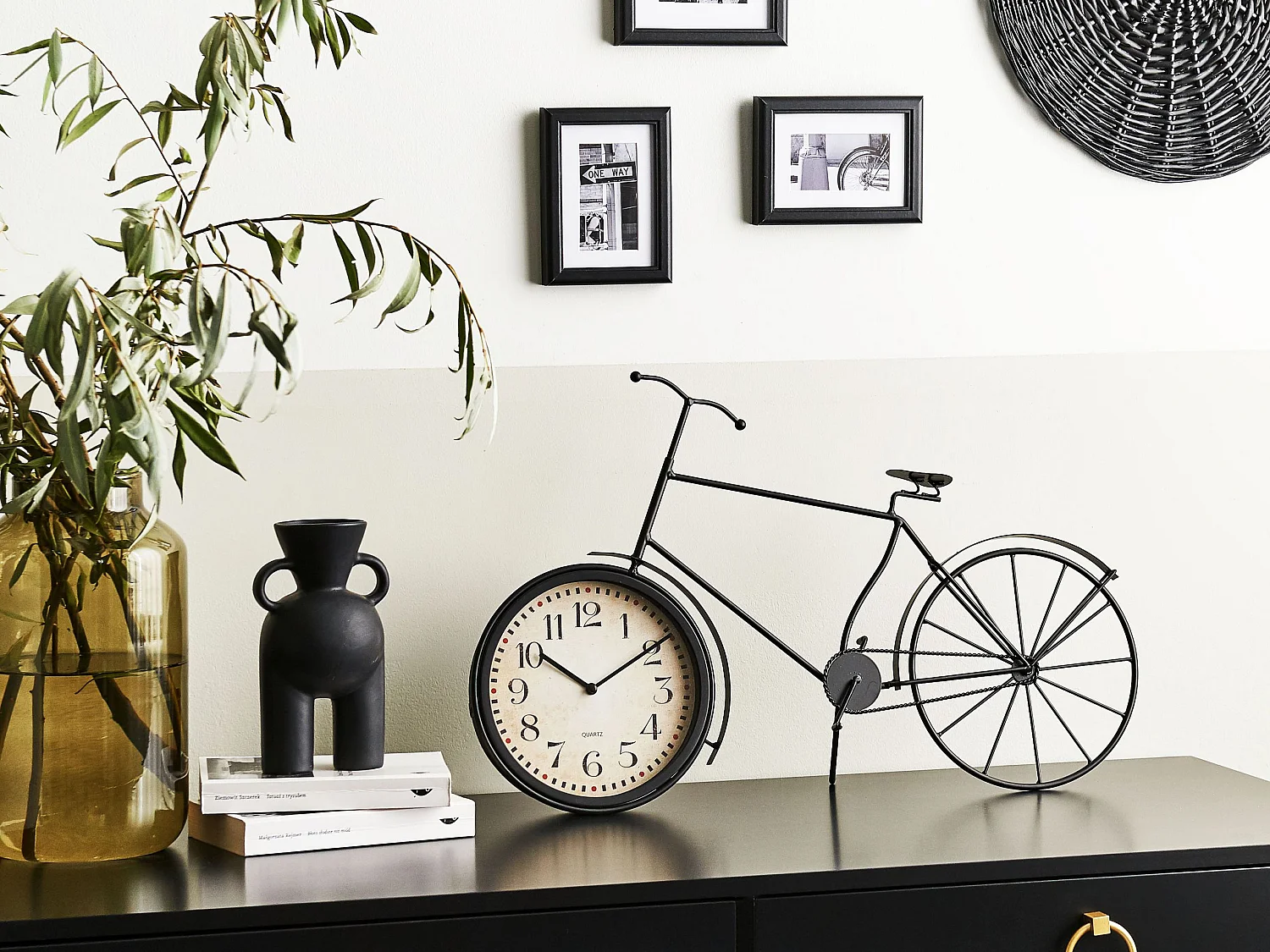 Klok LILLO 59 cm Metaal Zwart