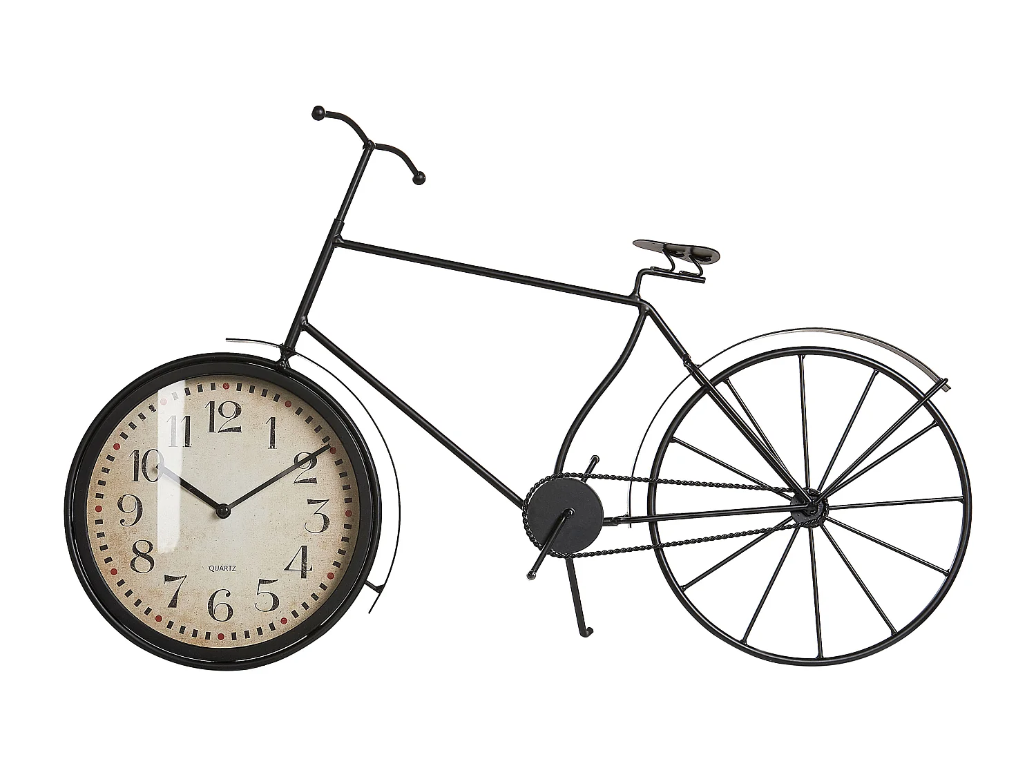 Klok LILLO 59 cm Metaal Zwart