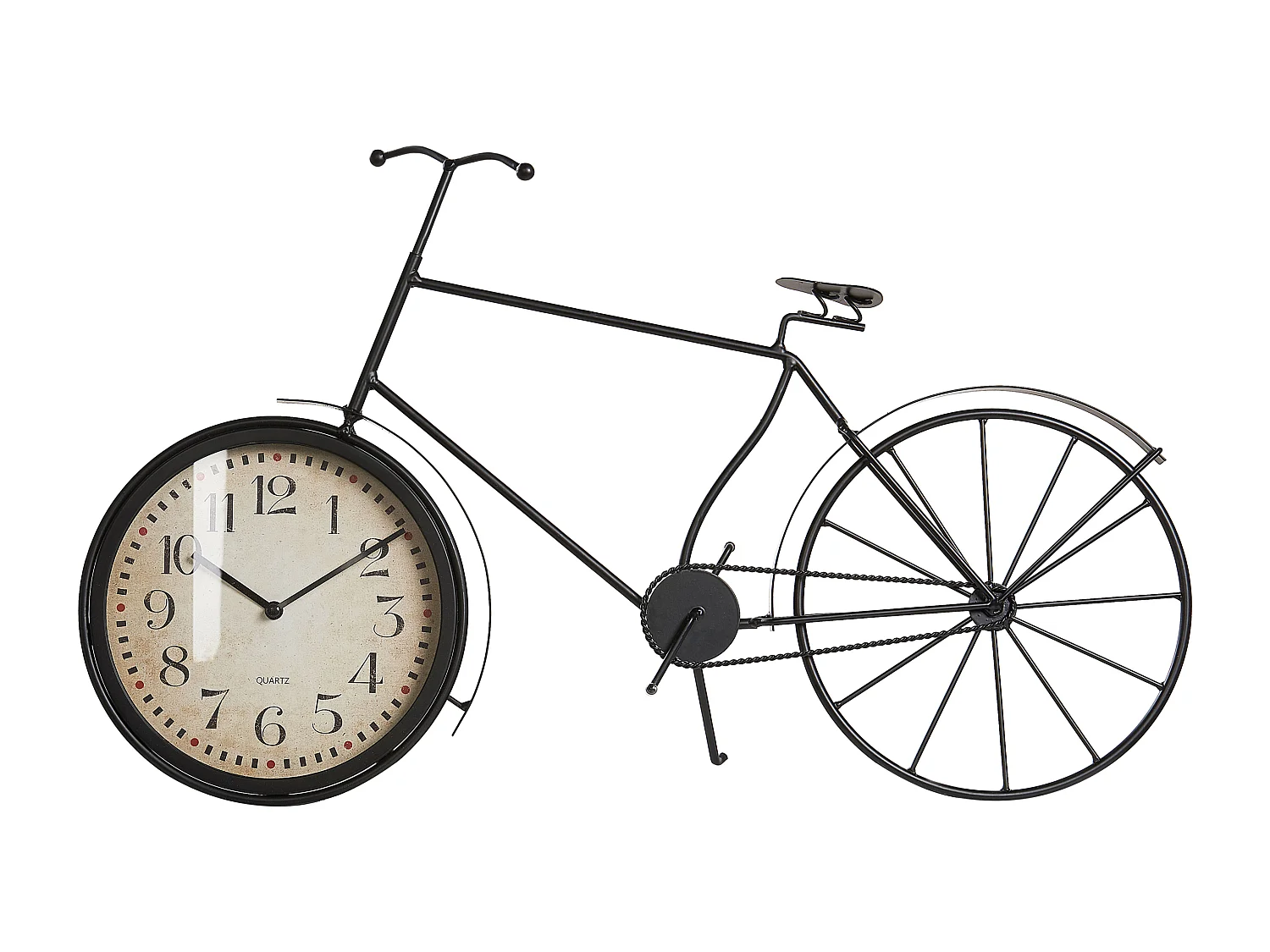 Klok LILLO 59 cm Metaal Zwart