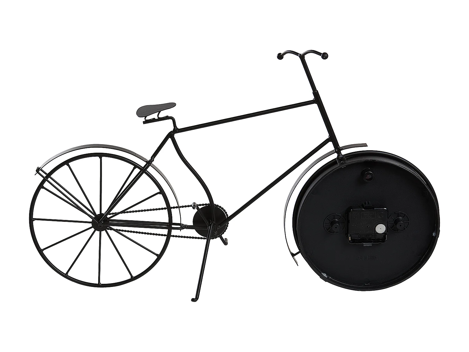 Klok LILLO 59 cm Metaal Zwart