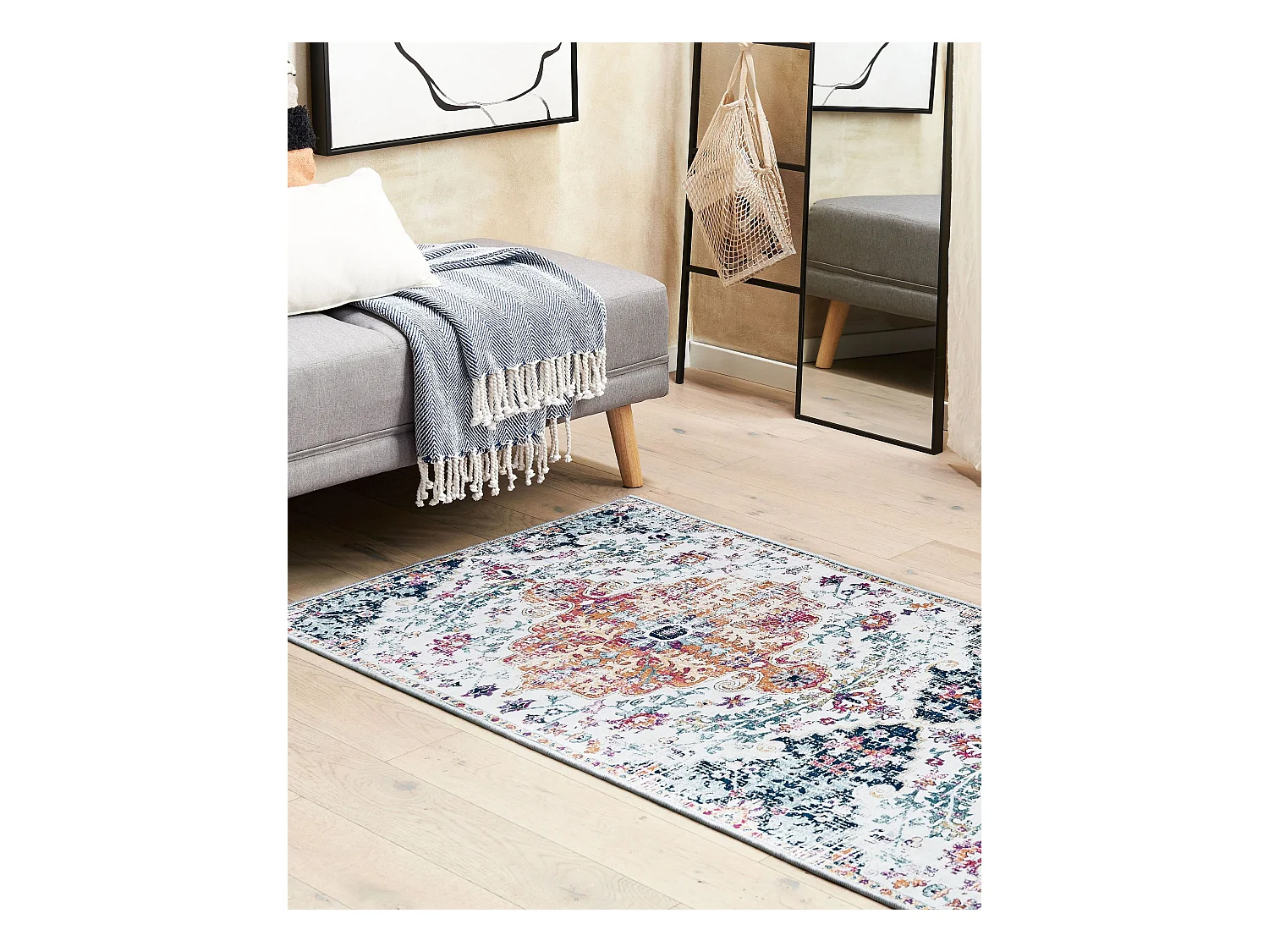 Dywan 80 x 200 cm wielokolorowy ENAYAM