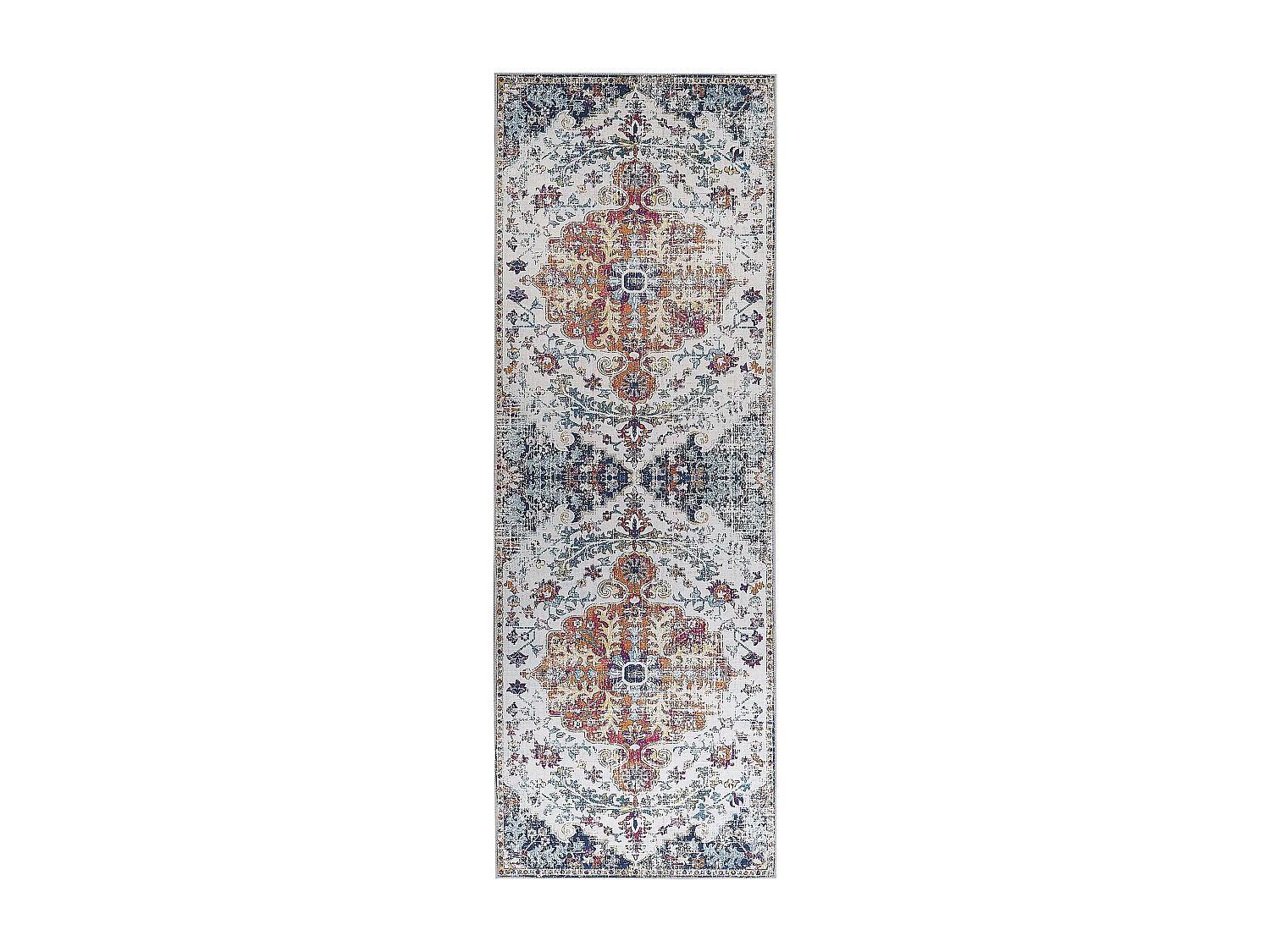 Teppich mehrfarbig orientalisches Muster 70 x 200 cm Kurzflor ENAYAM