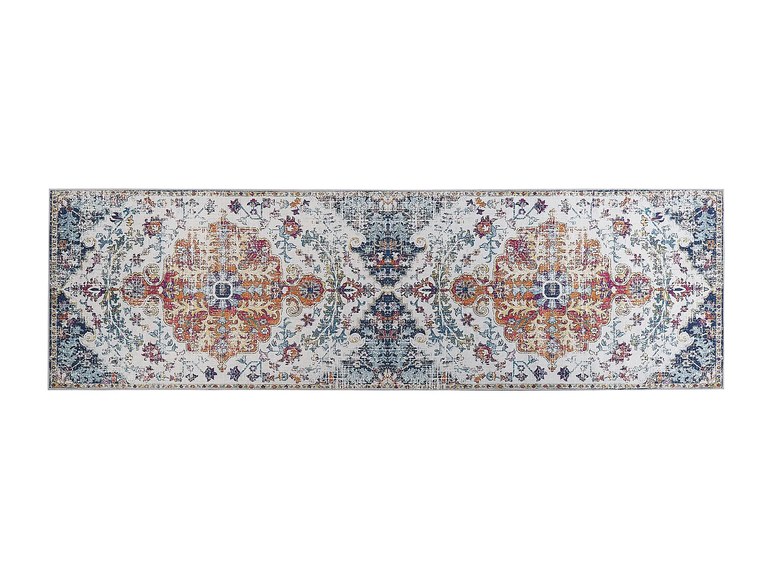 Vloerkleed polyester meerkleurig 60 x 200 cm ENAYAM