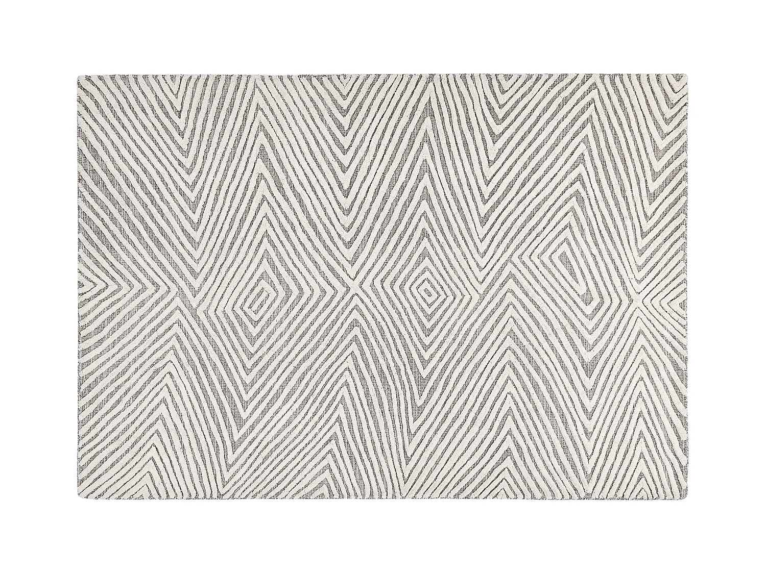 Vloerkleed wol wit/grijs 140 x 200 cm GOKSUN