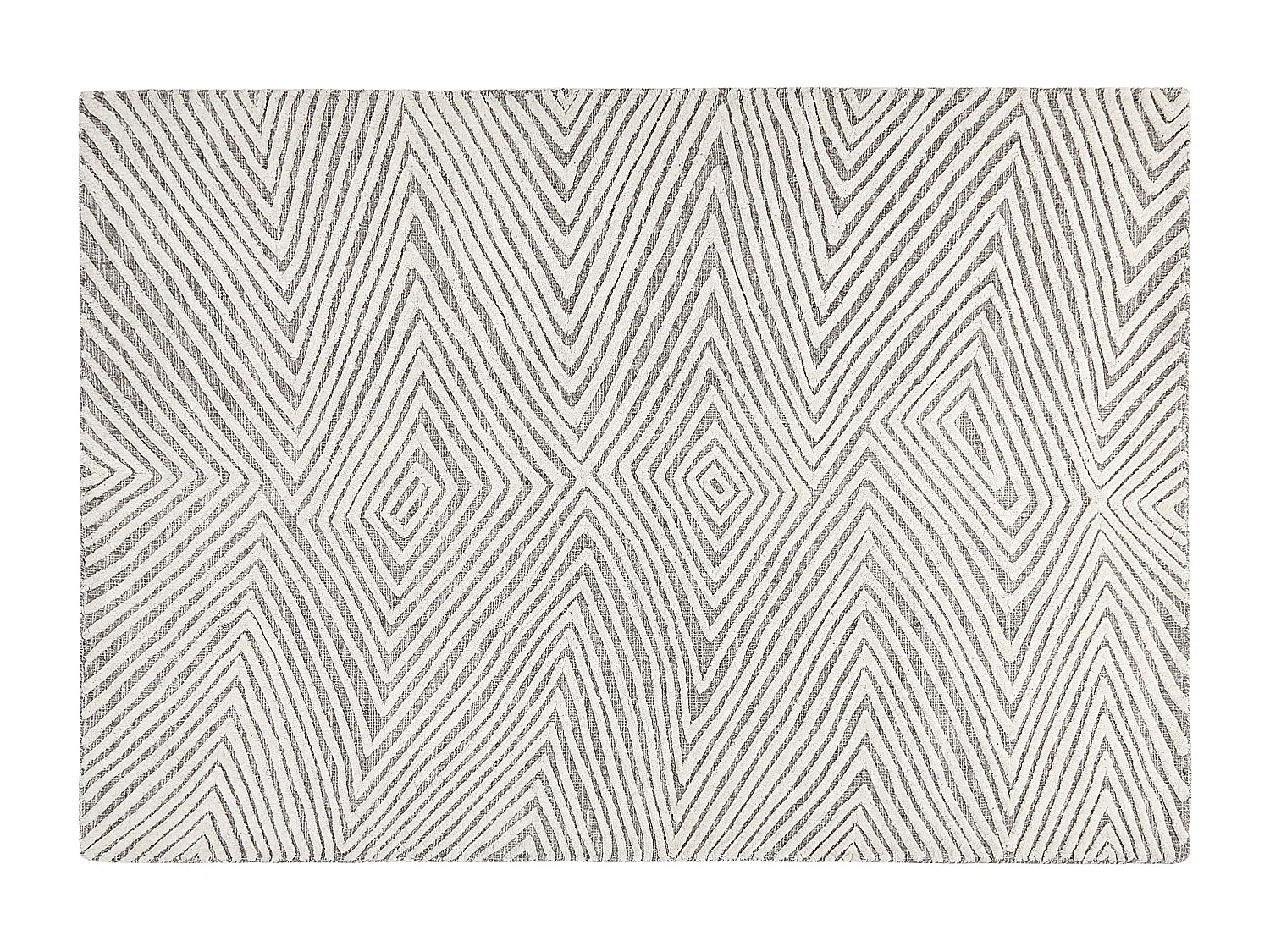 Vloerkleed wol wit/grijs 140 x 200 cm GOKSUN