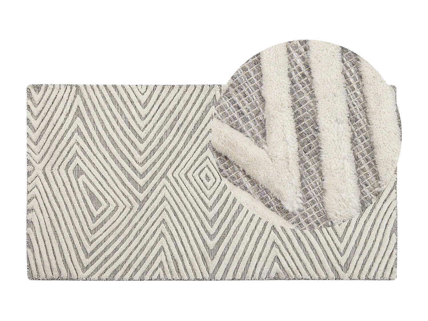 Tapis GOKSUN Gris 80 x 150 cm Laine