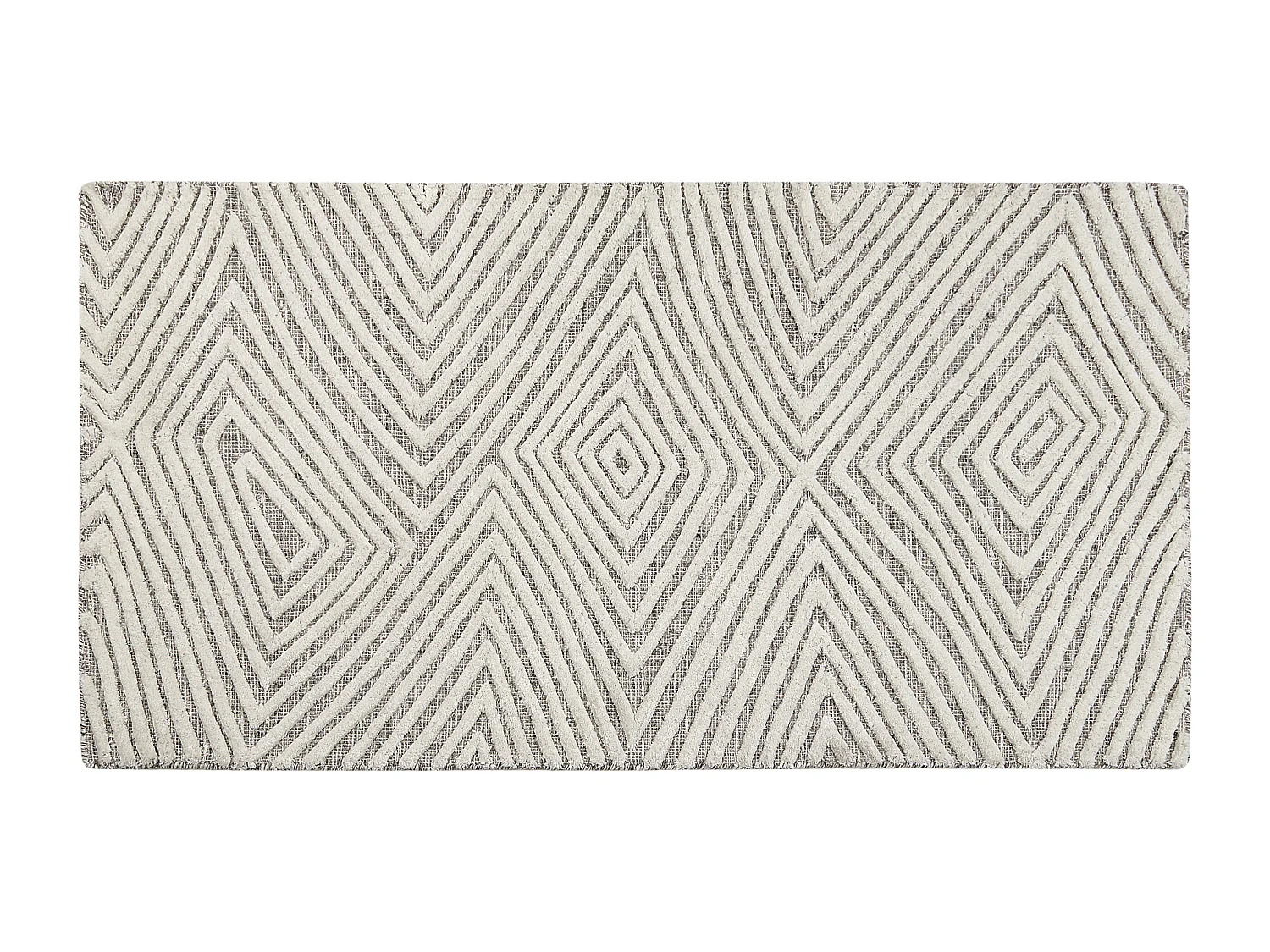 Tapete de lã cinzenta e branca 80 x 150 cm GOKSUN