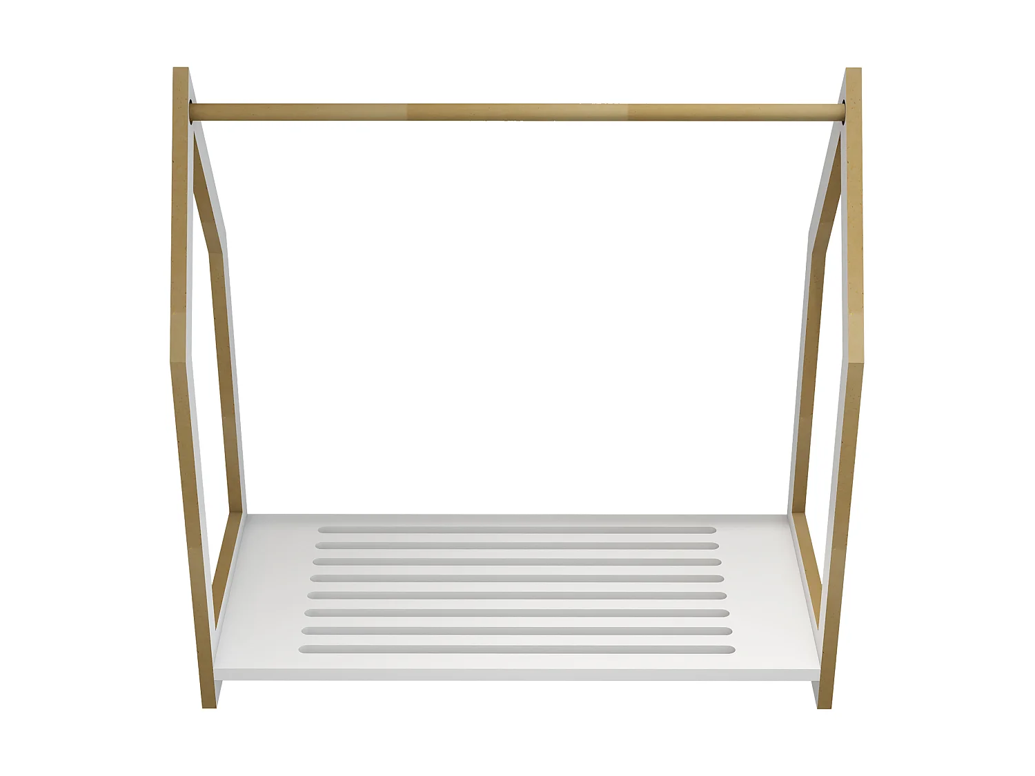 Portant à vêtements Langeskov de forme cabane pour enfant 78 x 75 x 35 cm blanc [en.casa]