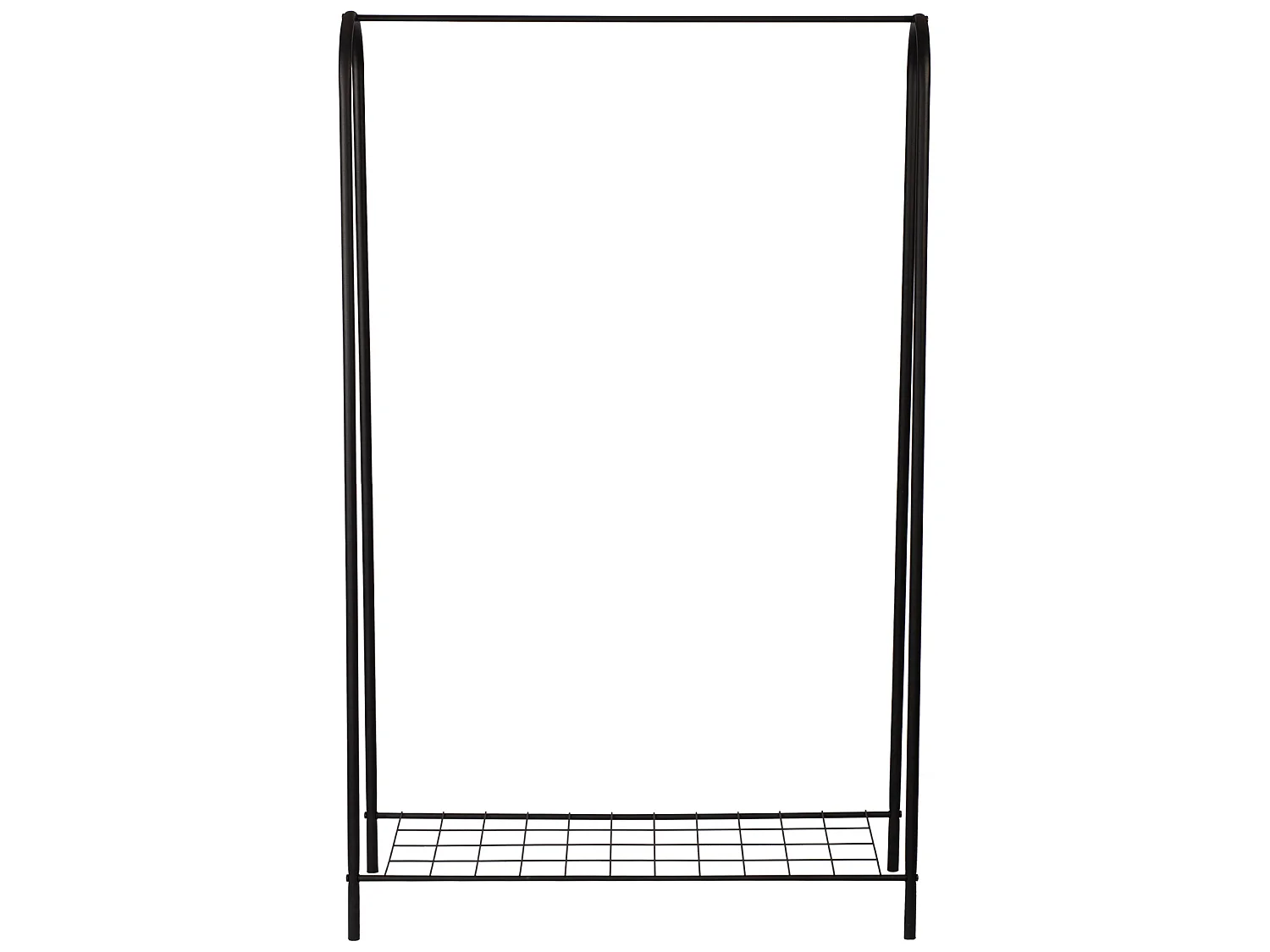 Portant à vêtements Hvorslev avec surface de stockage noir [en.casa]