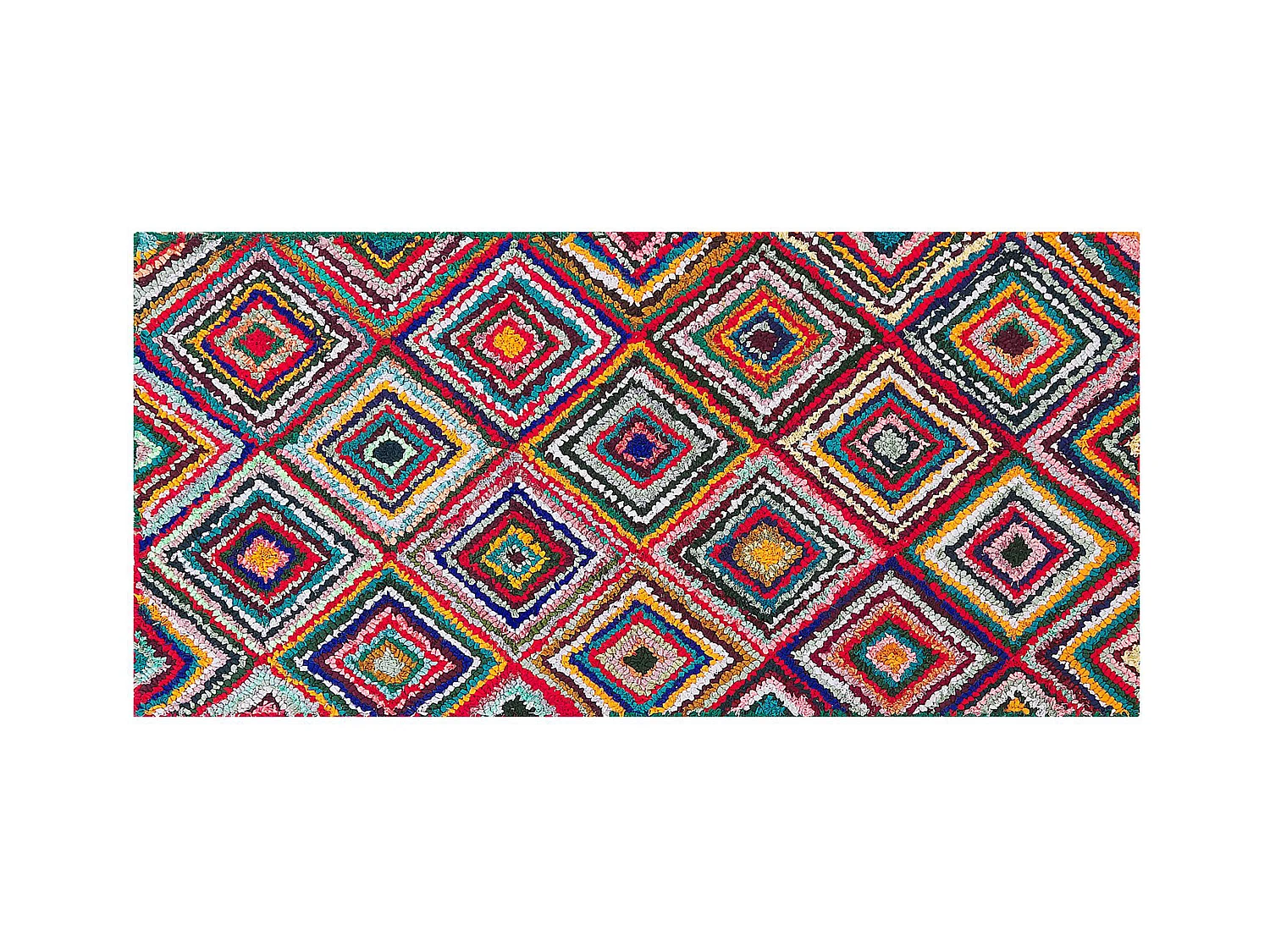 Alfombra de algodón multicolor 80 x 150 cm KAISERI