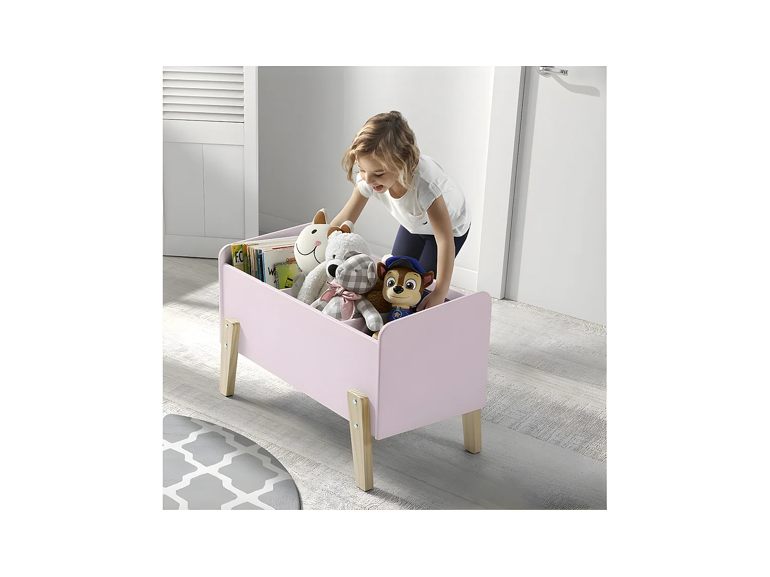 BODHI PINK - Coffre à Jouets pour Enfant Rose