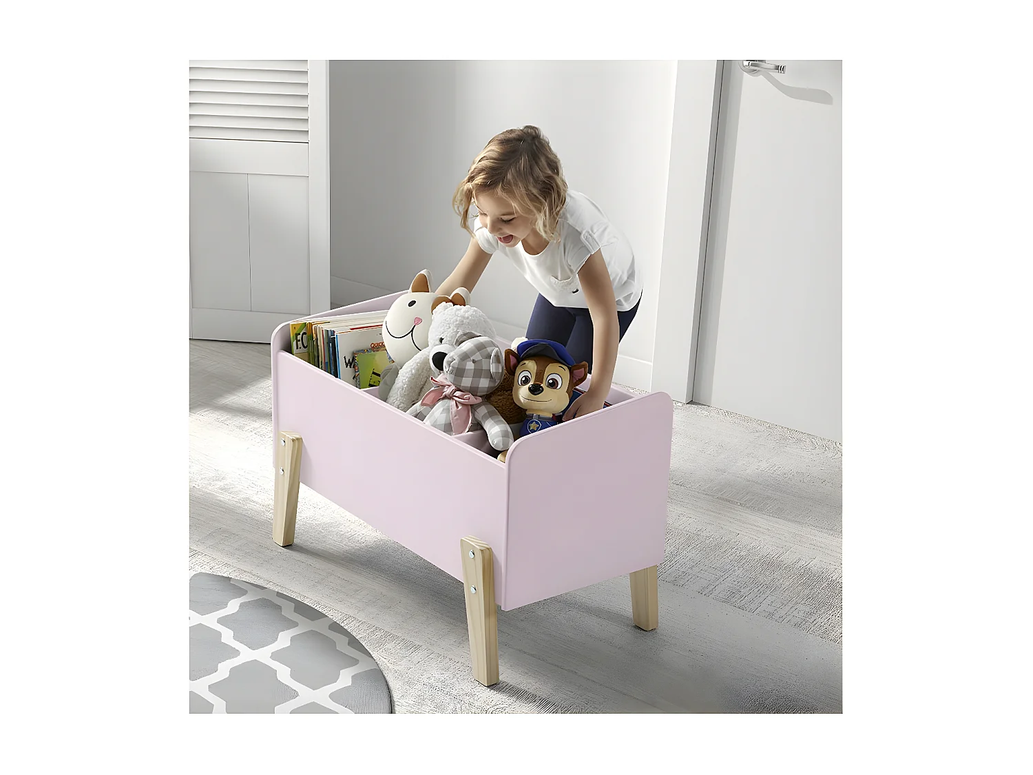 BODHI PINK - Coffre à Jouets pour Enfant Rose