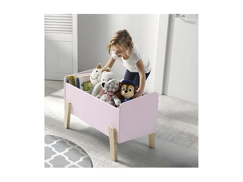 BODHI PINK - Coffre à Jouets pour Enfant Rose