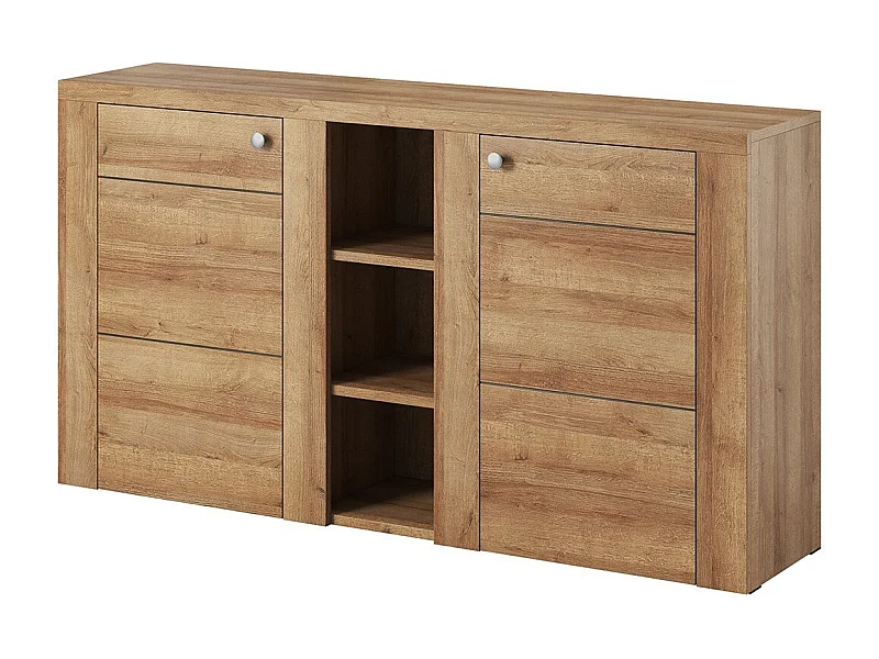 Design-Buffet 155cm für Wohnzimmer, Eichenfarbe, Kollektion SANTIAGO.
